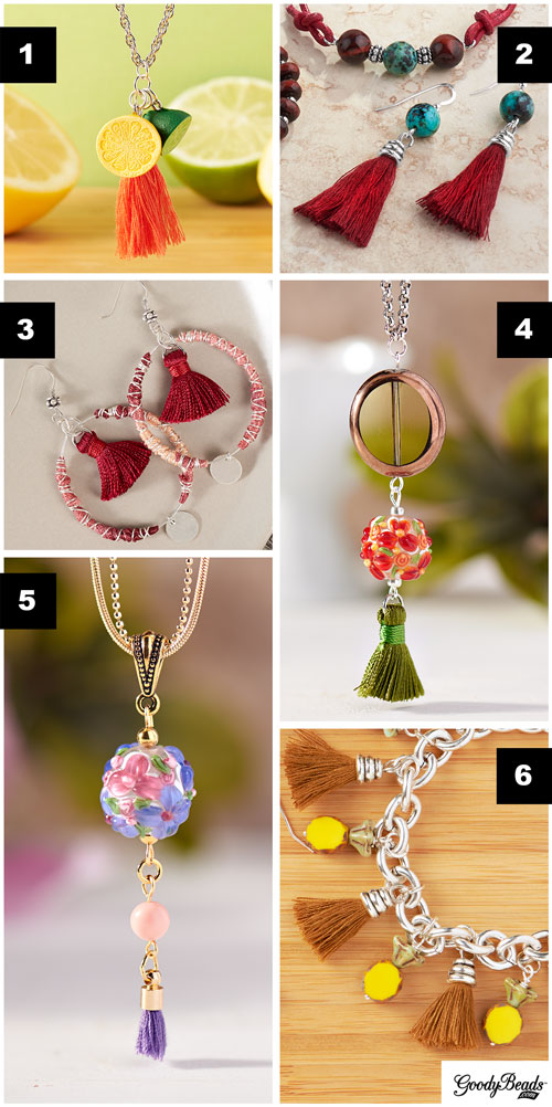 GoodyBeads | Blog : Inspirational jewelry projects using fiber tassels.