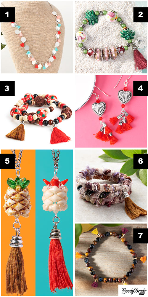 GoodyBeads | Blog : Inspirational jewelry projects using fiber tassels.