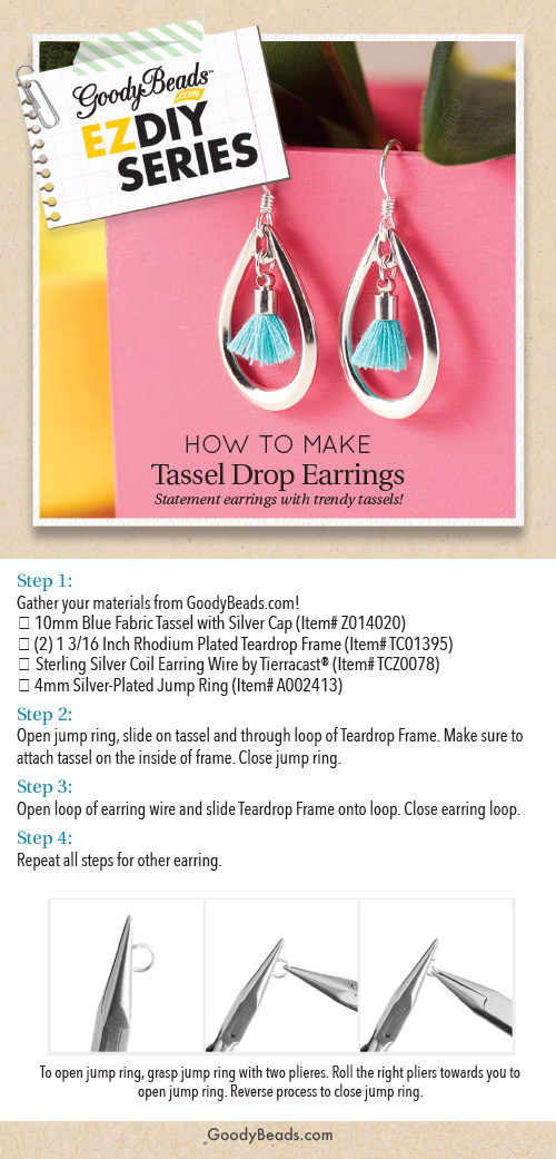GoodyBeads | Blog: Easy DIY Tassel Drop Earrings