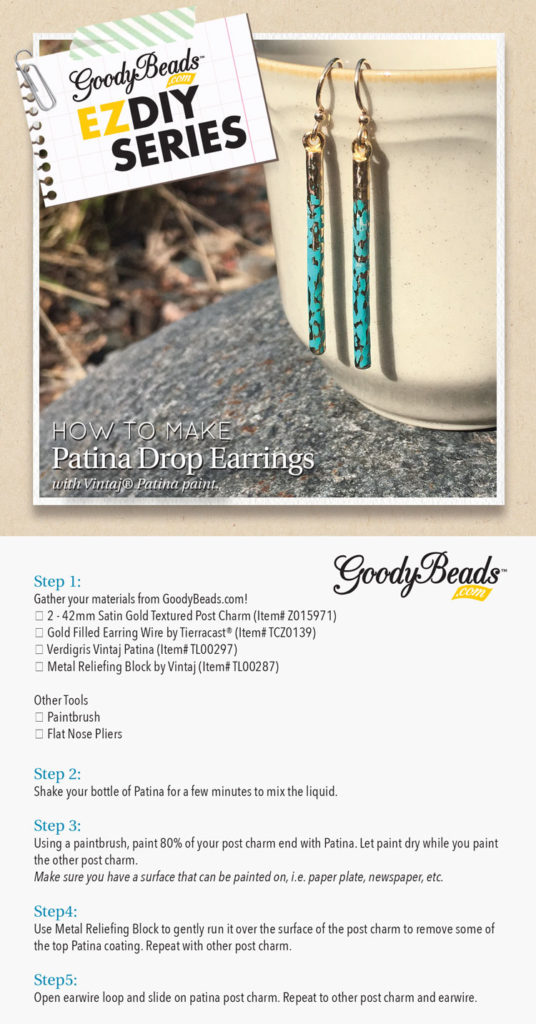 GoodyBeads Easy DIY Patina Earrings Tutorial
