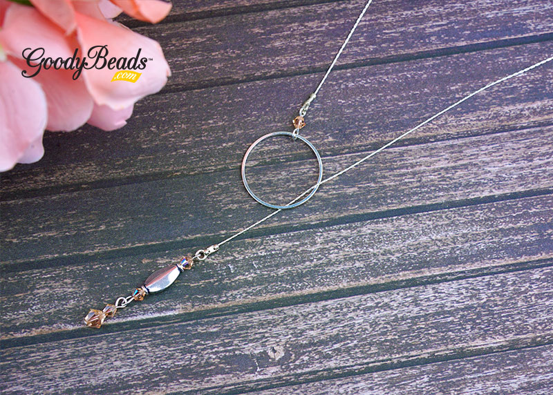 GoodyBeads Blog - FREE Tutorial - DIY lariat necklace with Swarovski Crystals. 