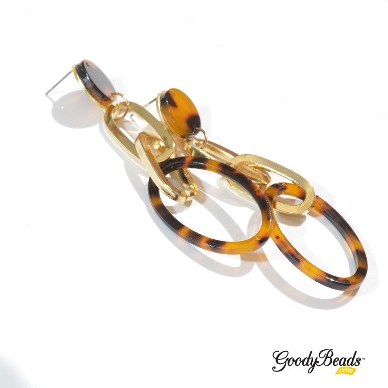 GoodyBeads Blog | DIY Paperclip Acetate Hoop Earrings - FREE Tutorial
