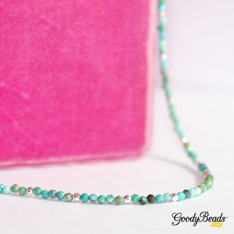 GoodyBeads Blog | FREE Tutorial - DIY Chrysocolla & Hematite Collar Necklace