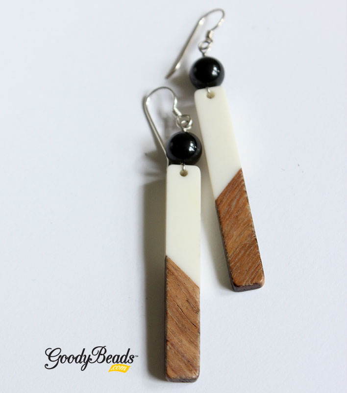 GoodyBeads Blog | DIY Onyx and Resin Stick Earrings