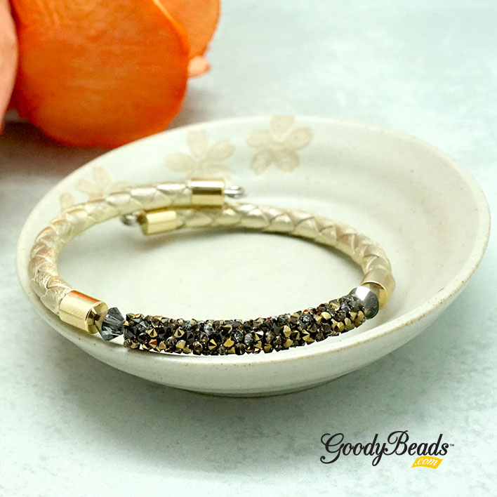 GoodyBeads Blog | DIY Golden Fine Rocks Bracelet FREE Tutorial