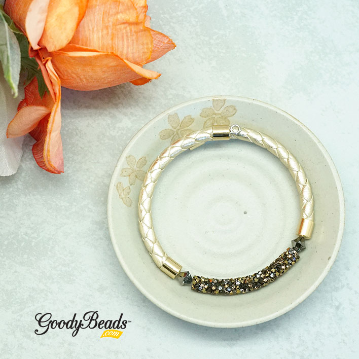 GoodyBeads Blog | DIY Golden Fine Rocks Bracelet FREE Tutorial