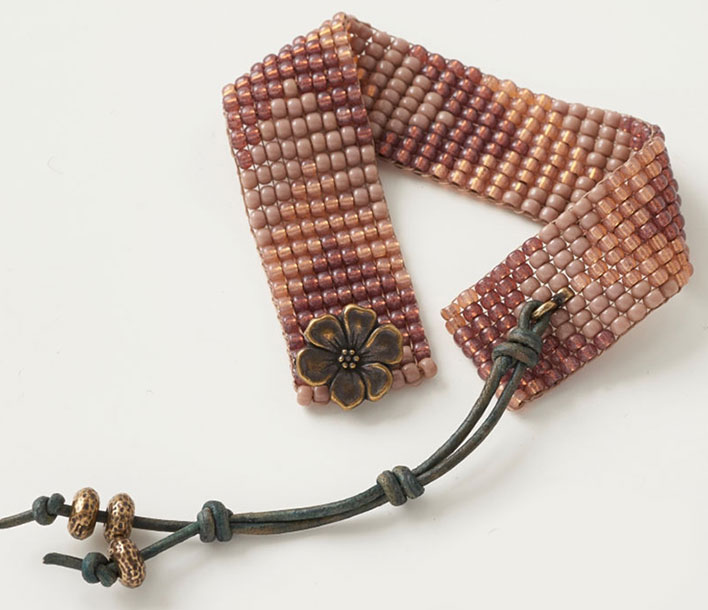 GoodyBeads.com Blog | TierraCast® DIY Lavender Garden Loomed Bracelet FREE Tutorial