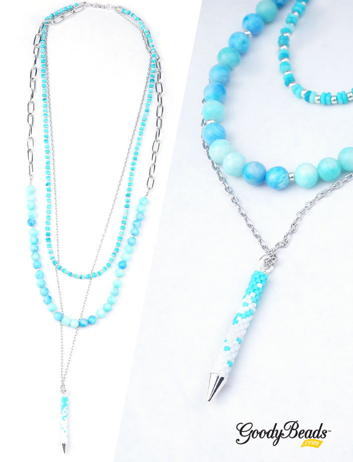 GoodyBeads.com blog | DIY Layered Necklace with Gemstones